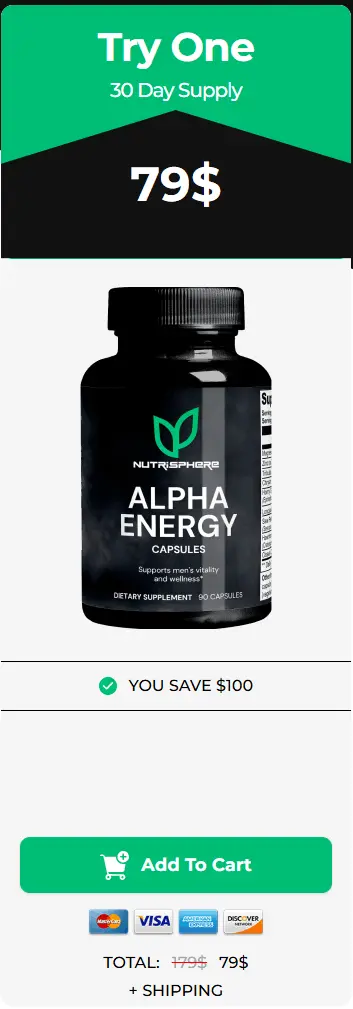 Alpha Energy 1-Bottle Price